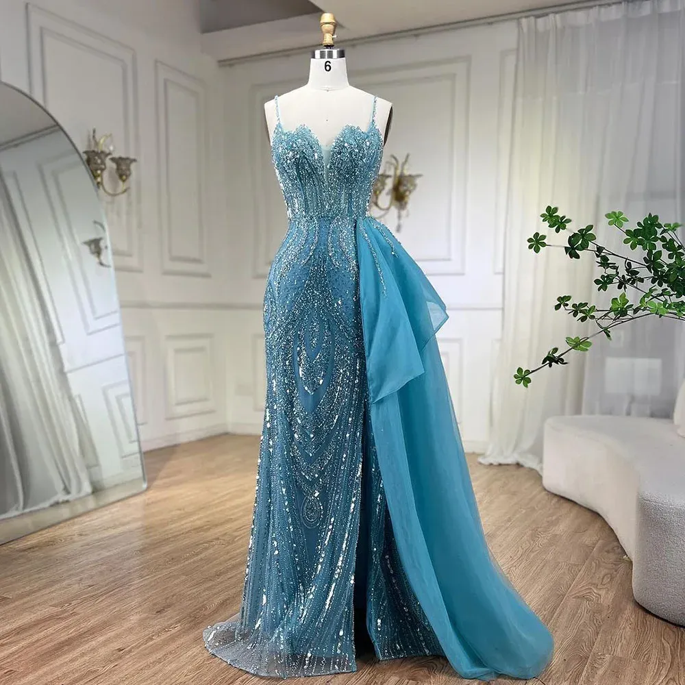 Evening Dress Tulle Mermaid Gown with Beaded Overskirt and Sweetheart  Neckline, Sleeveless Spaghetti Strap Party Dress LA72378 from Dhgate  Dancewear & Accessories - price 310.39