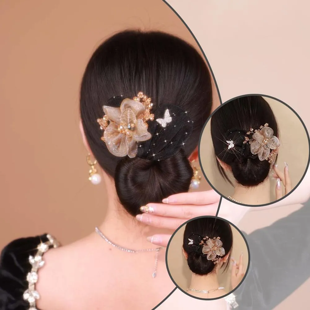 Flower Hair Clip Women Girls Hair Bun Maker Flexible Tool Twist