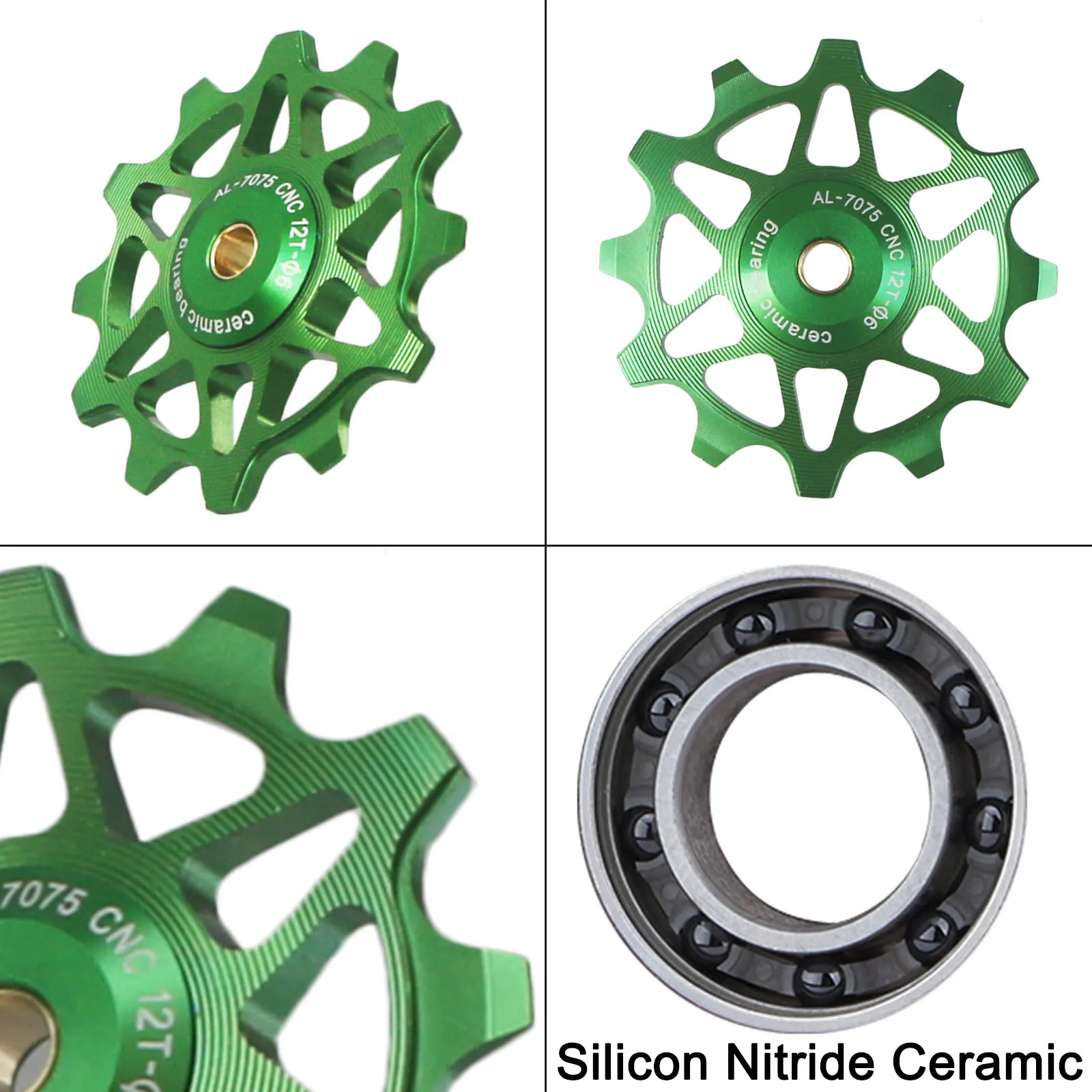 Ceramic Bearing Bike Rear Derailleur Pulley Guide Pulleys Roller