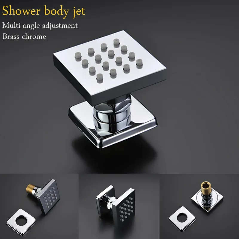 16 Inch Rainfall Shower System with Thermostatic Valve & Body Jets ...
