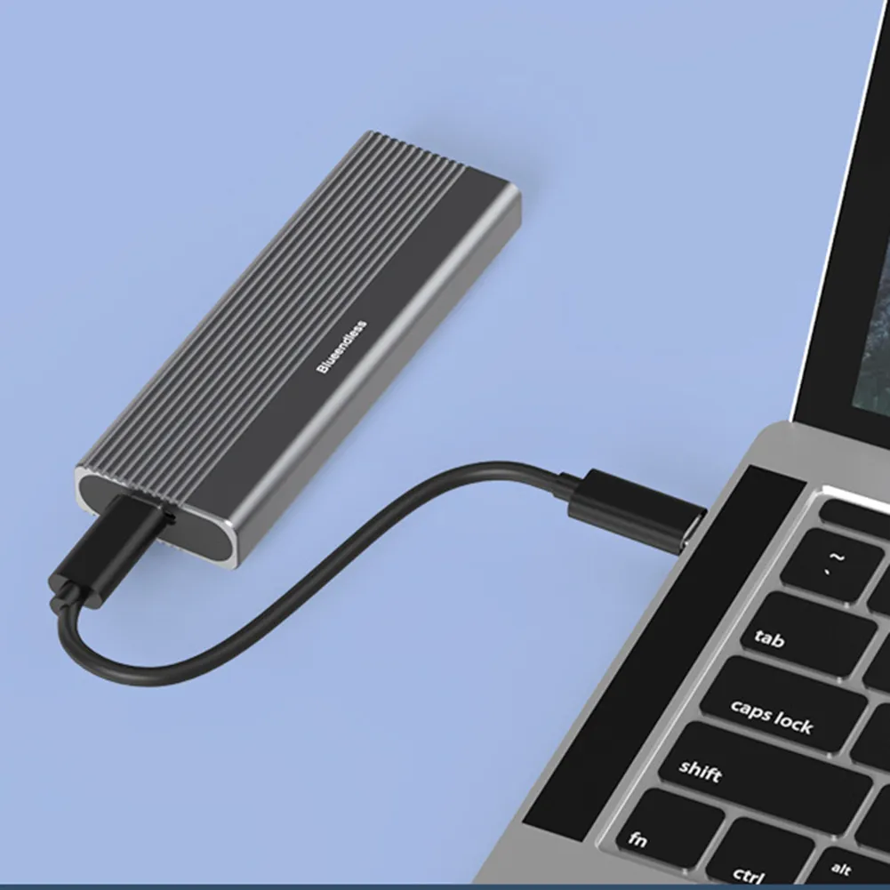 M.2 NVMe Solid State Drive Box Gen2 10Gbps Portable Hard Disk Case SATA External SSD Case External Enclosure for Windows Mac OS