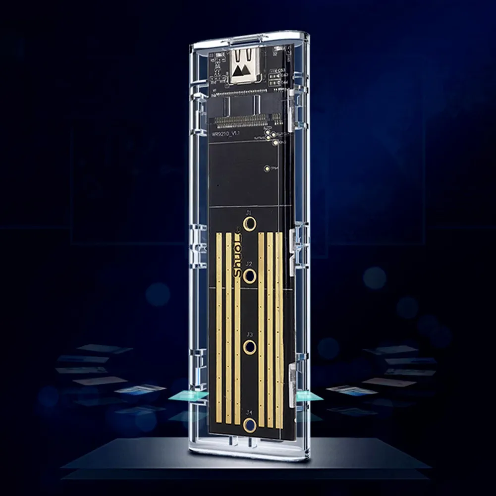 M.2 NVME NGFF M2 SSD Enclosure USB Type C Hard Disk Case 10Gbps PCIe Solid State Drive Enclosure NGFF SATA for Tablet Laptop