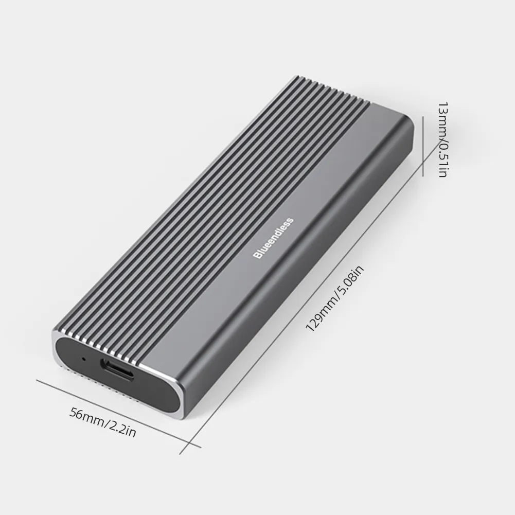 M.2 NVMe Solid State Drive Box Gen2 10Gbps Portable Hard Disk Case SATA External SSD Case External Enclosure for Windows Mac OS