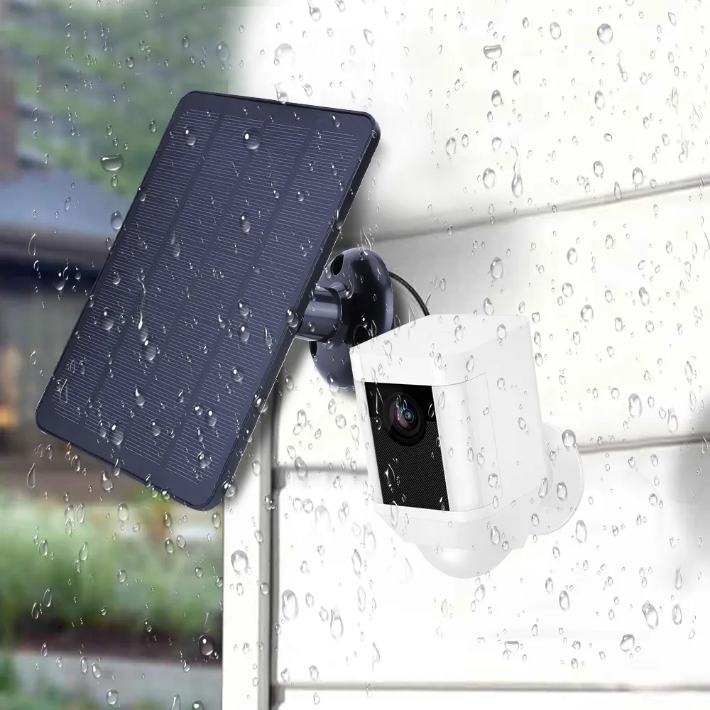 Ring Camera Wasserstein Solar Panel Compatible With Spotlight Cam Battery All New Stick Up Incompatible Plus Pro 2w 5v Charging 1 Pack Black Ring Solar Panel