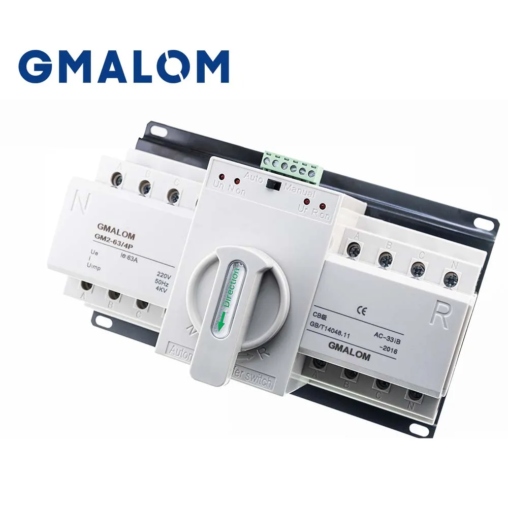 Auto AC DC Converter 63A Dual Power Automatic Transfer Switch, 2 Pole/3 ...