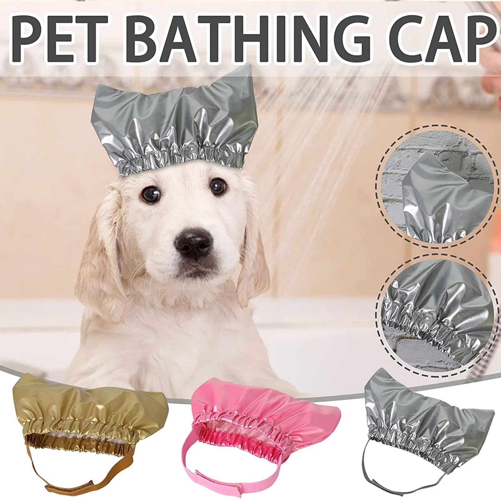 Cat Dog Shower Cap Reusable Waterproof Sphynx Shower Cap Protects Kitten Ears from Water