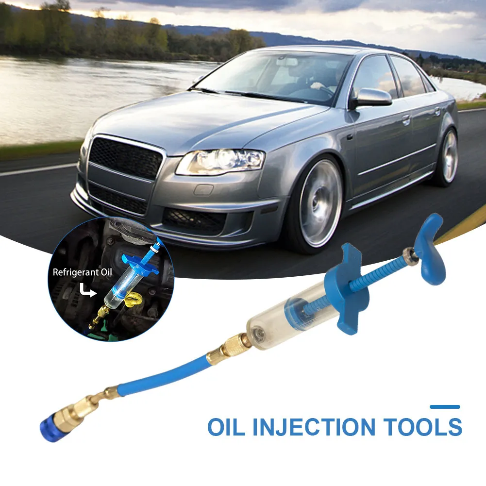 R134A A/C Oil & Dye Injector Tool - 2oz Capacity, 1/2" Acme Male & Female Connectors - View #4