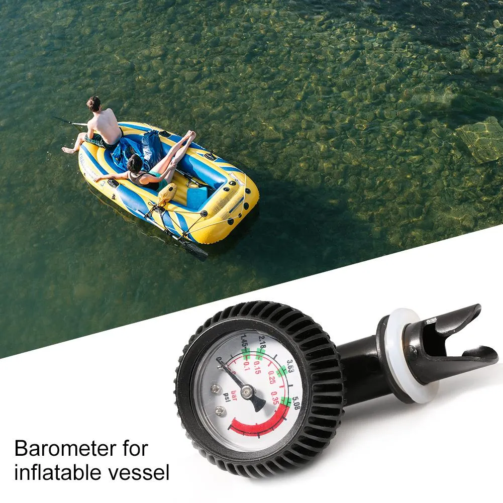 Barometro Barca Pneumatica Manometro Pressione Per Barche Pneumatiche E Kayak - 0-0.35 Bar / 0-5.08 PSI - Facile Da Installare Kayak Gonfiabile