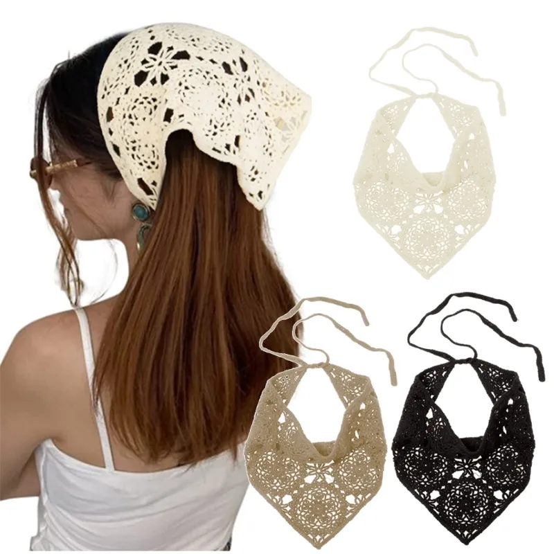Scarf Headbands For Women, Crochet Head Kerchief, Boho Style  display picture 2