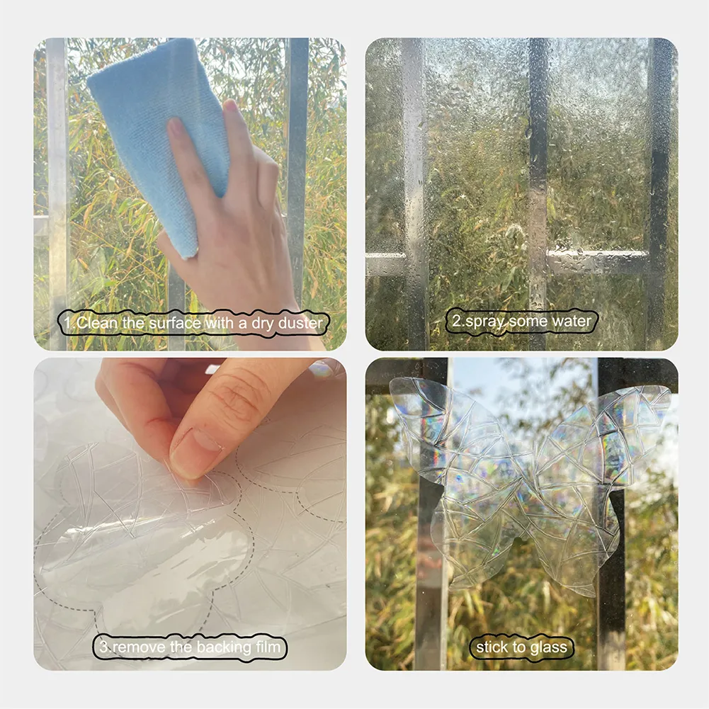 Lightcatcher Sticker Electrostatic Rainbow Window Film Prismatic Butterfly Lightcatcher ...