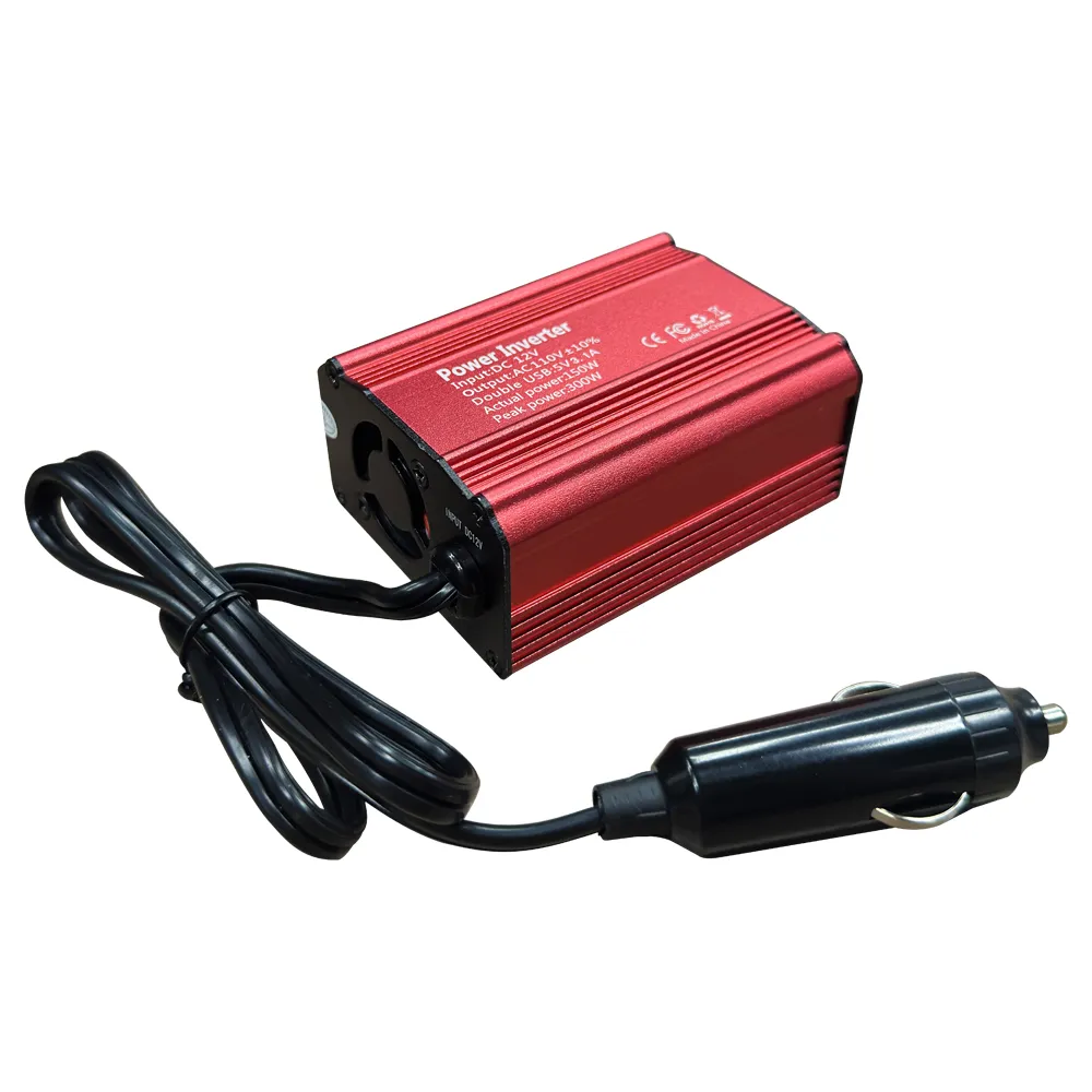 Vansoet 300W Car Power Inverter - DC 12V To 110V AC With 2 Outlets & Dual USB Ports - View #4