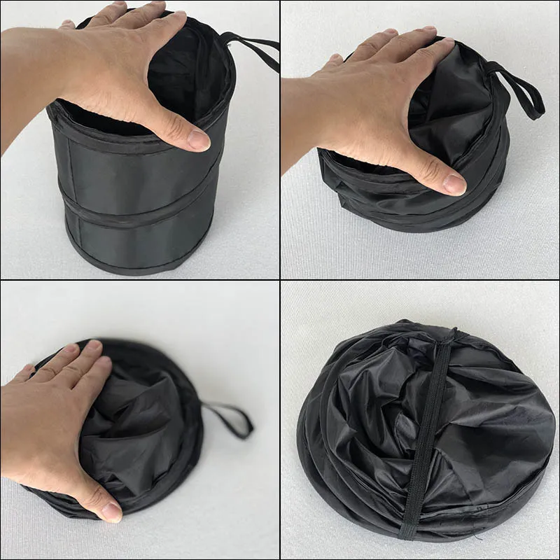 Niapessel Car Trash Can With Lid – Hanging Waterproof Leak-Proof Garbage Bag, Terrain Topography Pattern