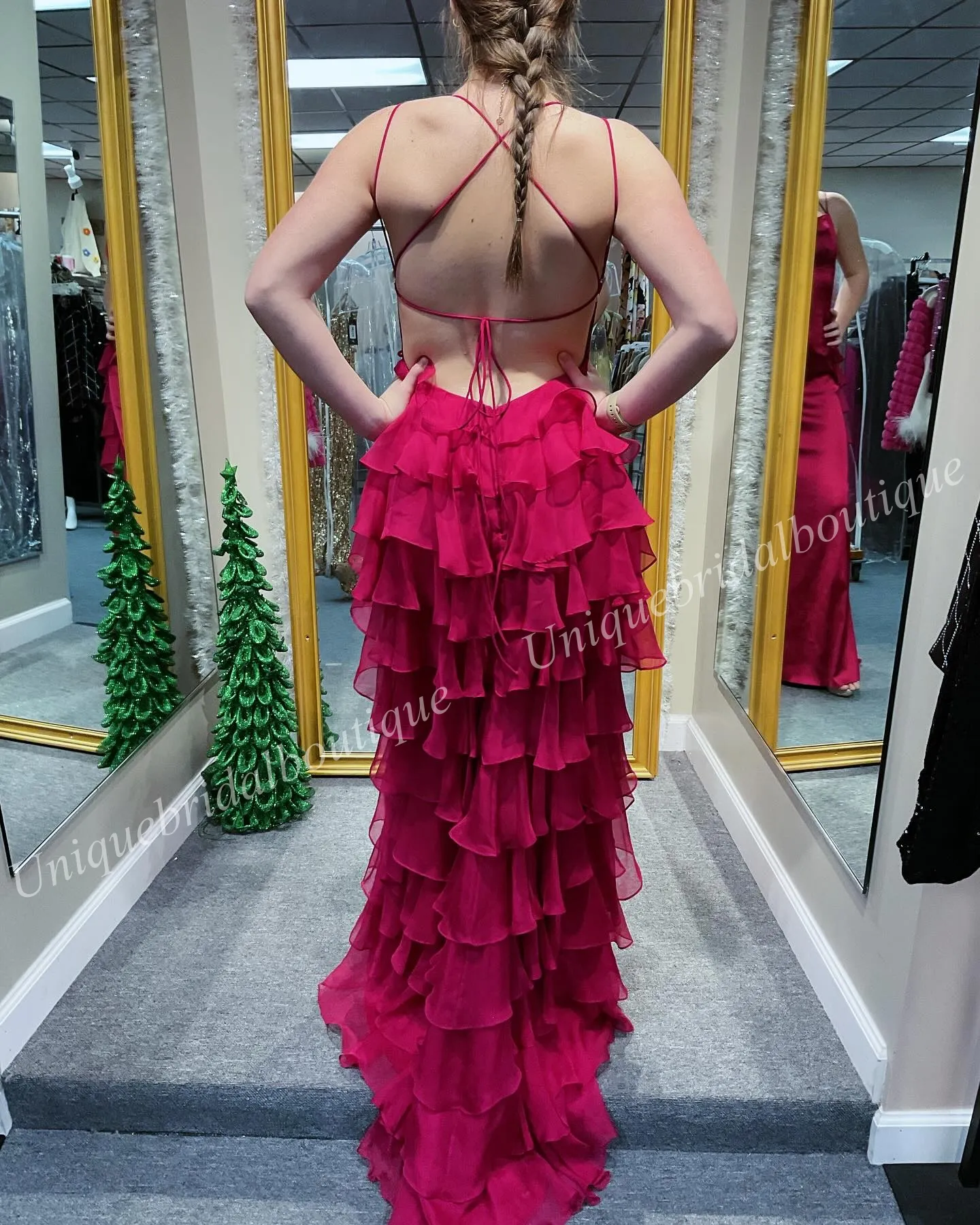 Ruffles Prom Dress Stretch Satin Chiffon Pageant... From  Uniquebridalboutique, $81.31 | DHgate.Com