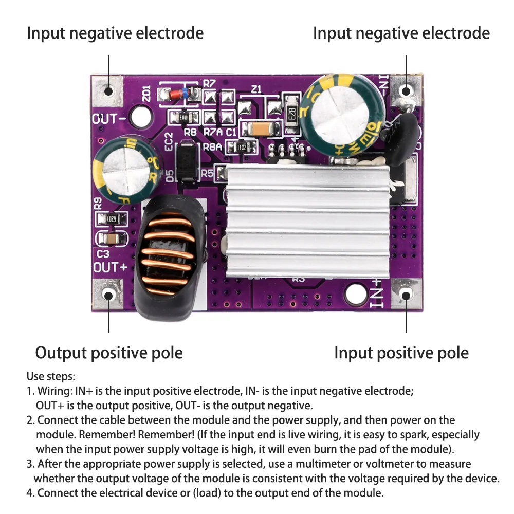 12V To 24V 3A Step Up DC Boost Converter – Voltage Regulator / Charger Stabilizer