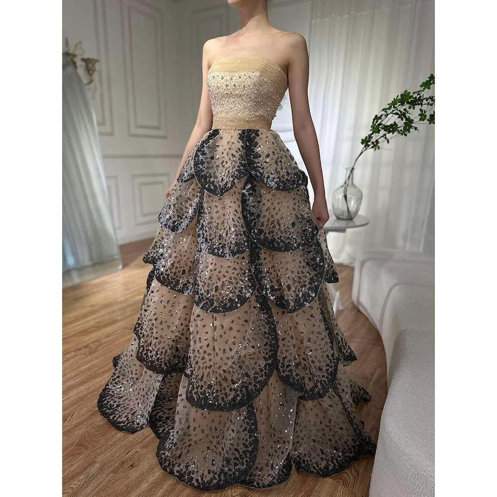 patterned formal dresses Elegant Silver Nude Vanderbilt Gown main image 1