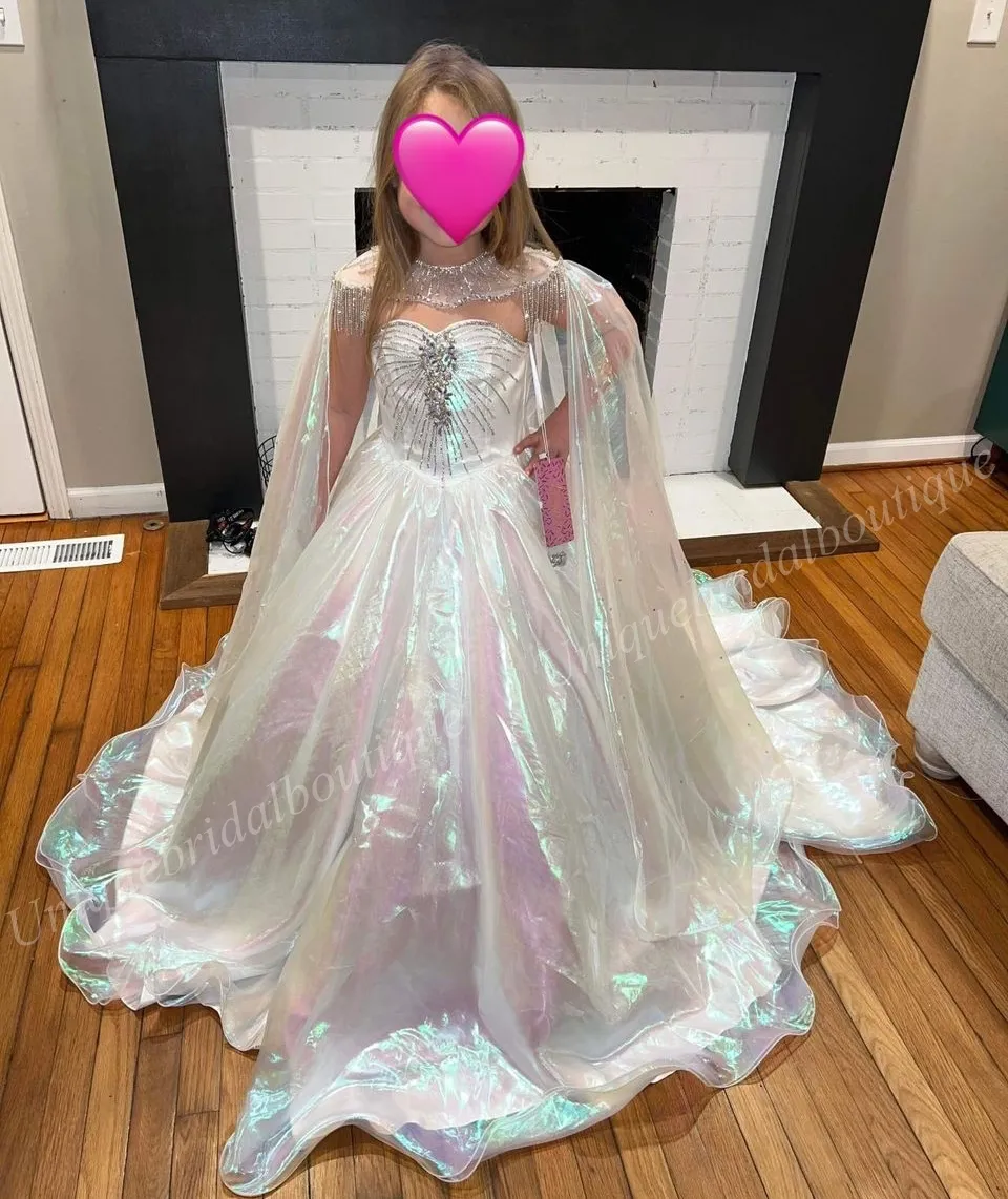 iridescent organza dress Sheer Organza Babydoll Style Shiny Dress, Handmade Unique Clothing,  Multicolored Bright and Neutral Options, Alternative Streetwear