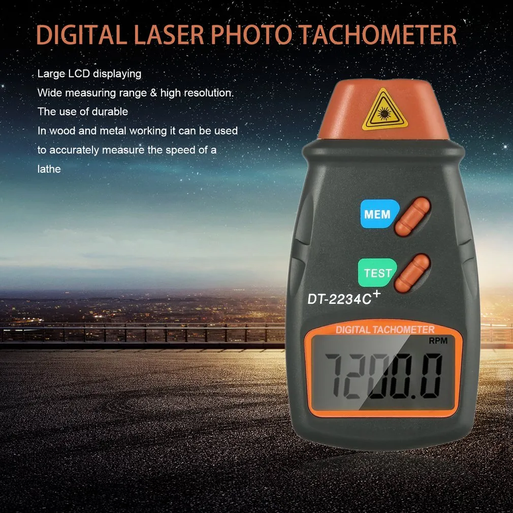 Laser Speedometer DT2234C+ Handheld LCD Digital Mini Non-Contact Laser...