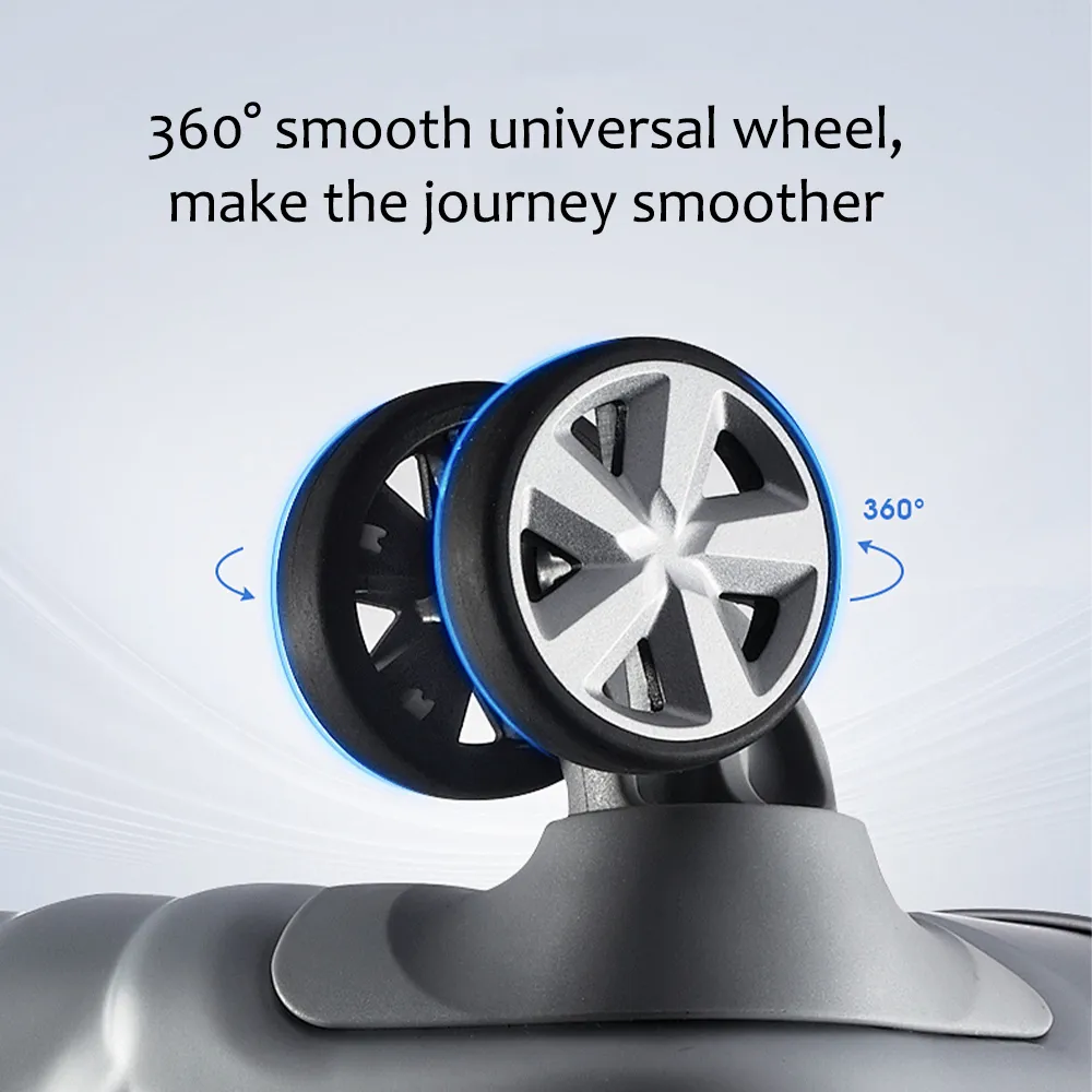 Universal Suitcase Replacement Wheels Black Rubber Wear