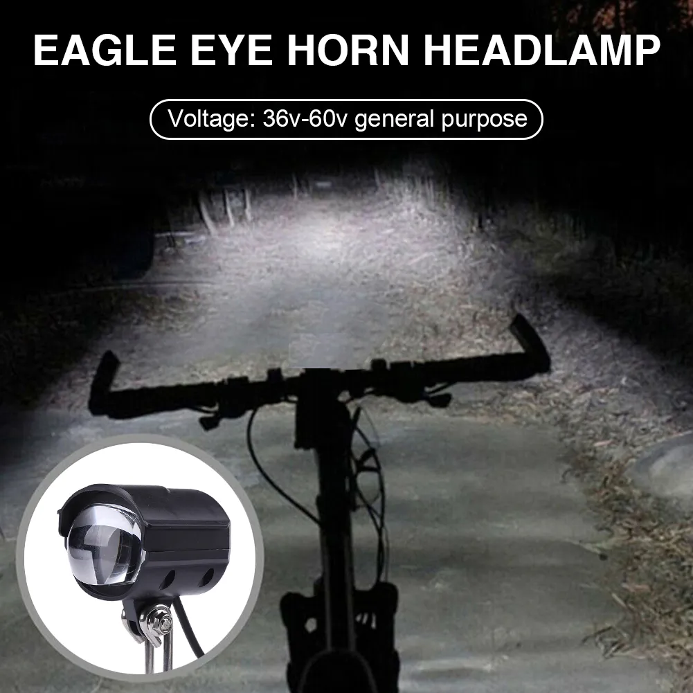 E-Bike Horn Light Combo - 36V/48V/60V Electric Bicycle LED Headlight ...