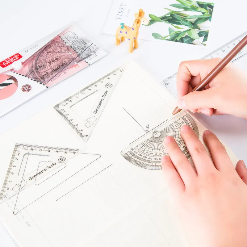 Plastic Geometry Ruler Set 4 In Straight,... From Ddmydec, $27.05 ...