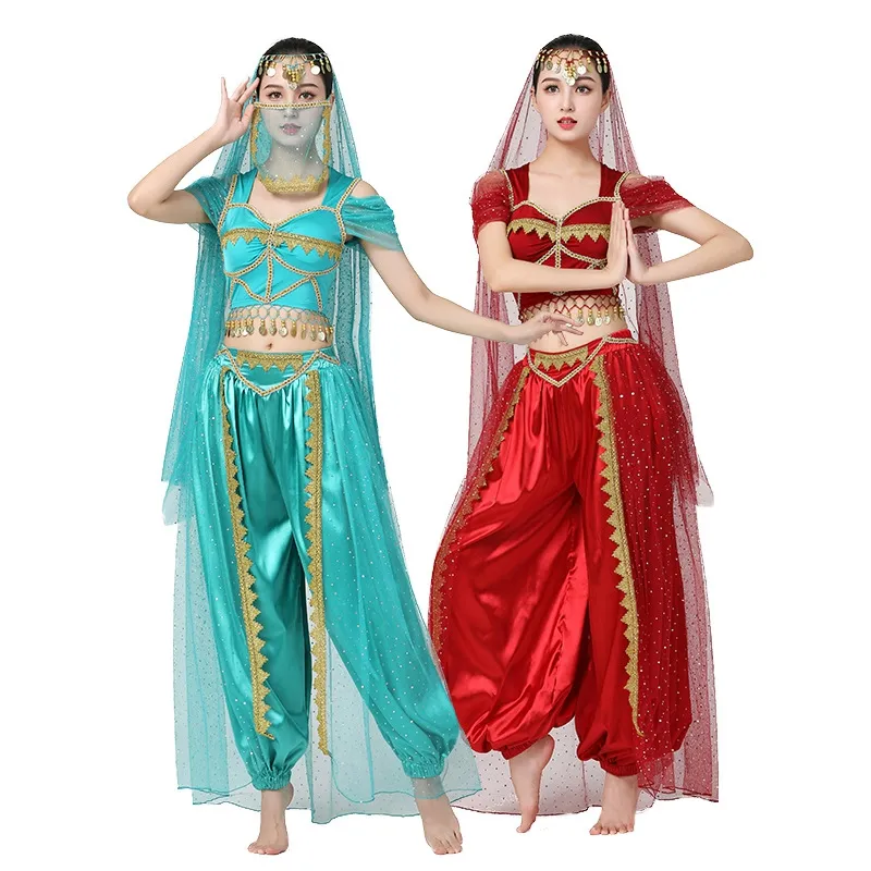 Children Belly Dance Costume Kids Bellydance Performance Wearing Indian