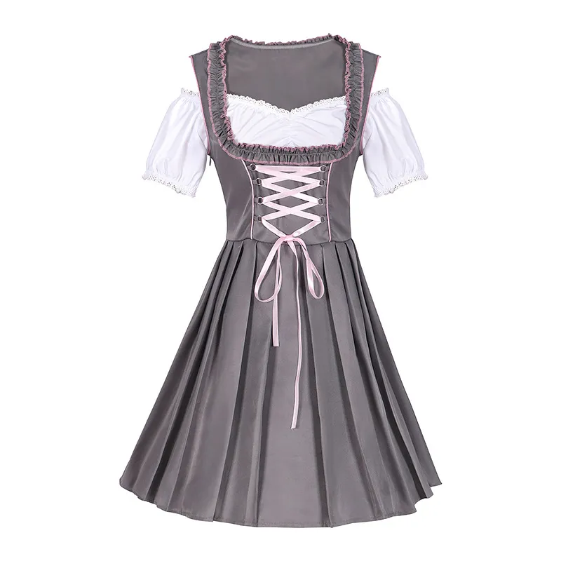burgundy thigh split dress Adult Beer Girl Brown Costume – Sydney Costume Shop main image 0