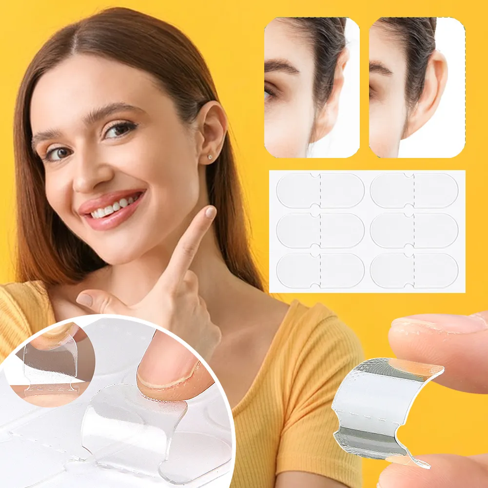 100 Clear Earlobe Support Patches - Invisible Stickers For Stretched Earlobes, 1.6x1.2cm