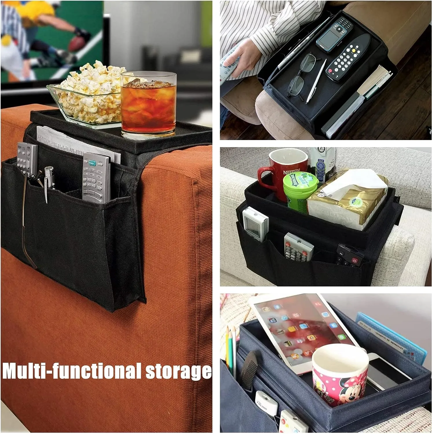 Save Big on Bulk Sofa Armrest Organiser Sofa Armrest Organizer: No Slip  Couch Remote Snack Holder With Cup Holder Durable Stylish Design Best 