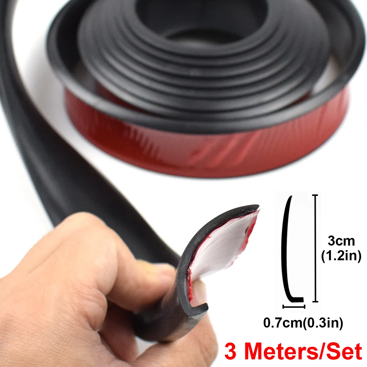 2X 22CM FLEXIBLE PVC Car Fender Flares Arch Wheel Eyebrow Guard Kit