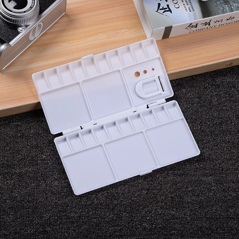 Empty Folding Watercolor Palette With 24 Wells & Large Mixing Area - Portable For Travel