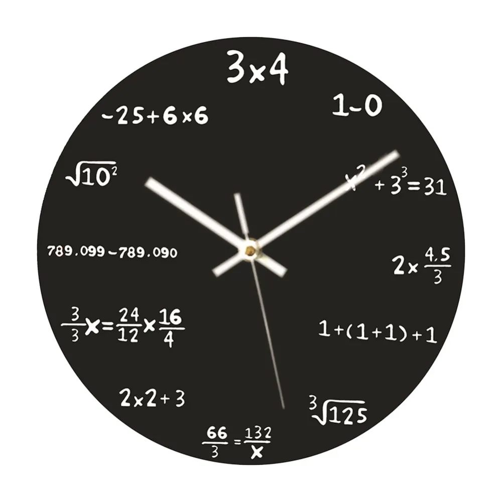 Reloj De Pared Con Temática De Ciencias: Diseño De Ecuaciones De