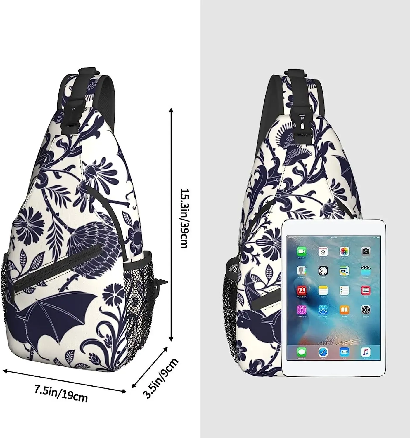 Halloween Bat Crossbody Backpack Sling Bag For Men... From 