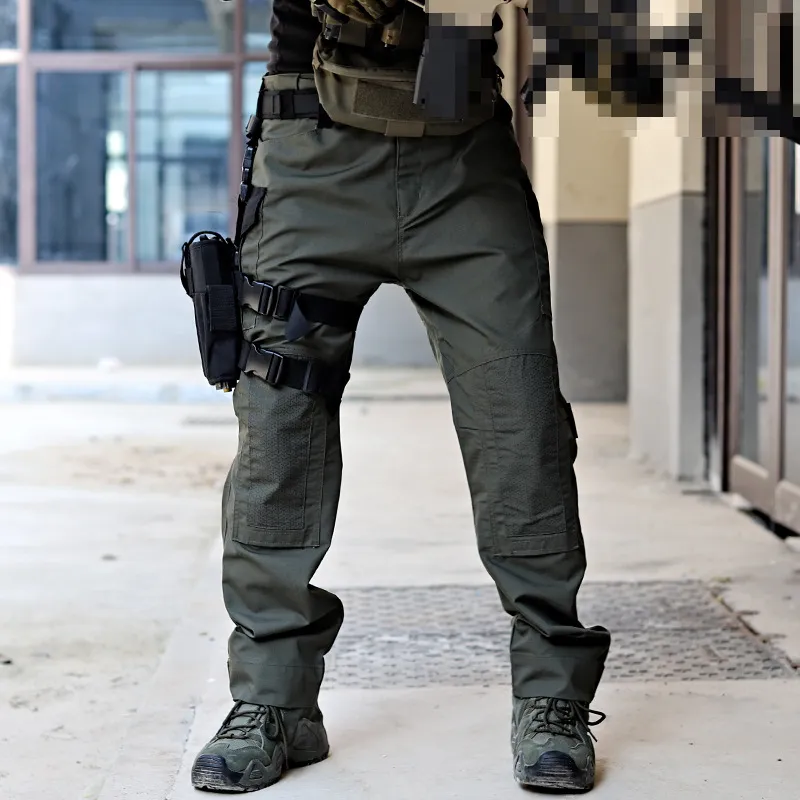 Pantalon Tactique Militaire Cargo Soft Shell Pour Hommes – Noir, Multiple Poches