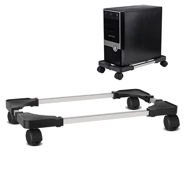 Computer Wheel Base High Performance CPU Stand With 4 Caster Rolling Wheelbarrow Wheels ...