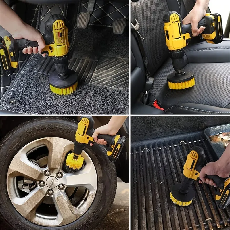 Boorreinigingsborstel Set - Krachtige Power Scrubber Voor Tegels, Bad, Douche En Vloer