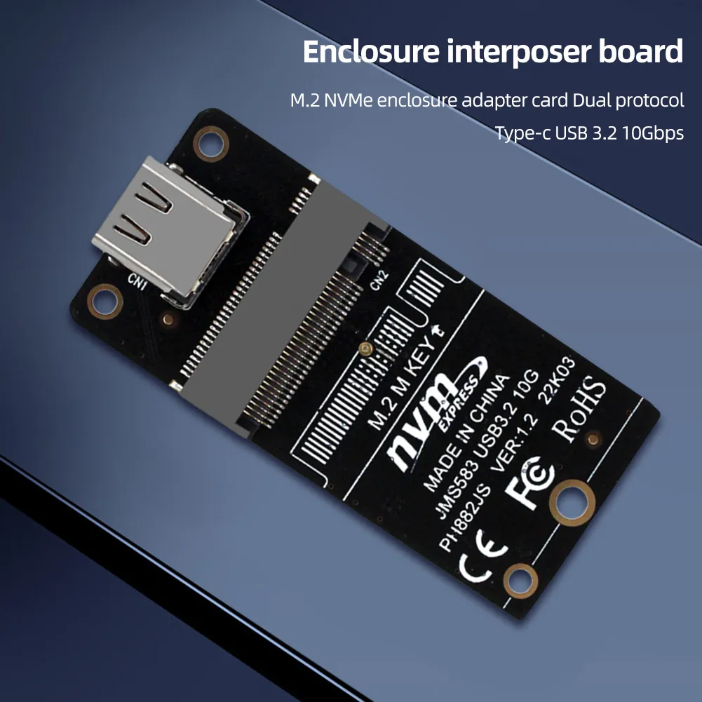 NVME M.2 To USB Type C SSD Enclosure Adapter JMS583... From Ddmyearth ...