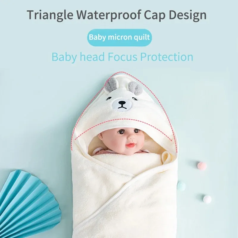 Organic Cotton Hooded Baby Towel Newborn Kids Bathrobe Super Soft Bath Towel Cartoon Ears Sleeping Swaddle Wrap For Boys Girls From 2 57 DHgate