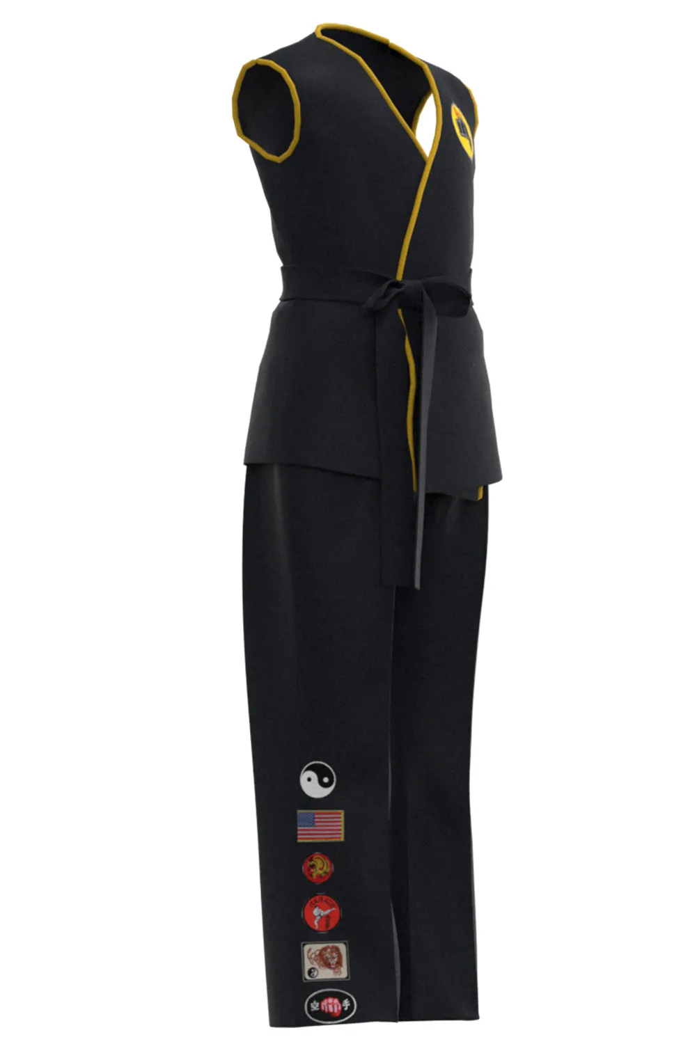 Amscan Costume Cobra Kai Gi Pour Enfant – Kimono Karaté Sans Manches Avec Ceinture Noire Et Bandeau – Taille 4-6 Ans – Polyester