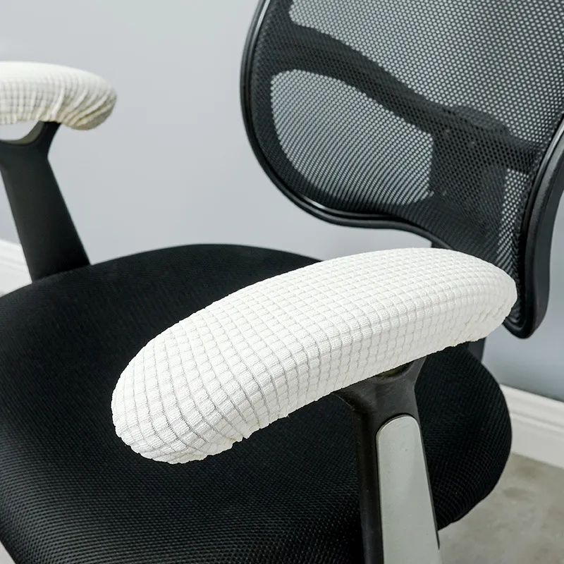 2 Pack Stretchy Polyester Chair Armrest Covers Black Arm Sleeves Removable Non Slip Office Computer Chair Arm Protectors