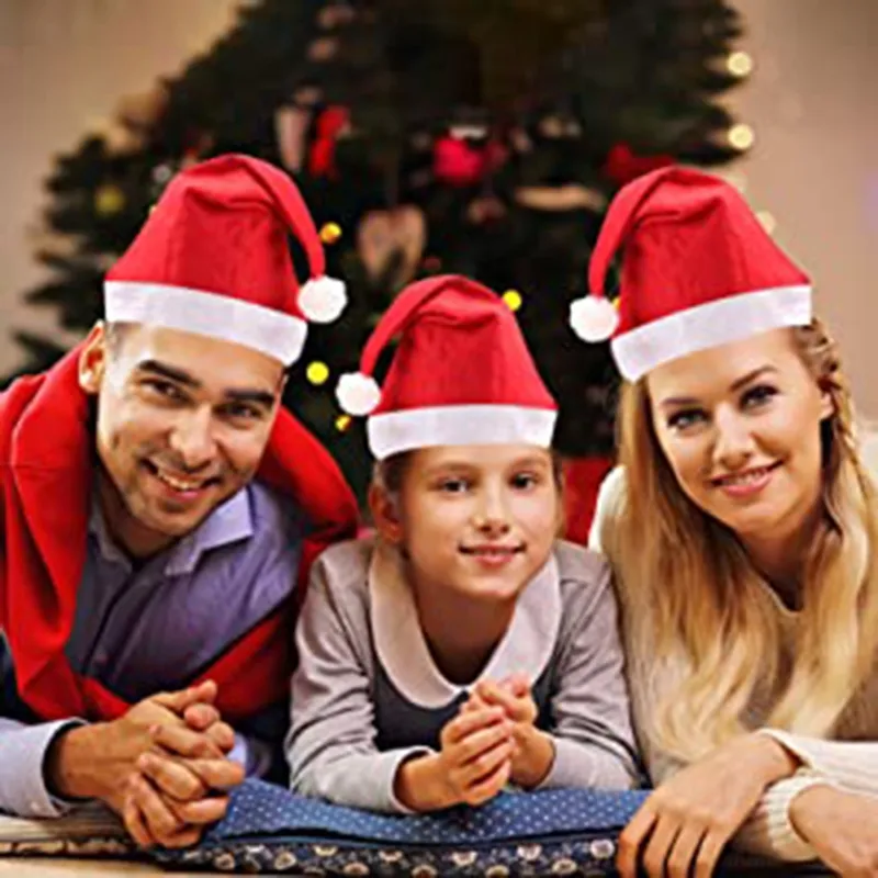 Christmas Hat 12 Pack Plush Santa Hats Soft Holiday Party Favors For Adults Christmas  Costume Accessory For Xmas Cosplay From Ddmydec, $36.43 | DHgate.Com
