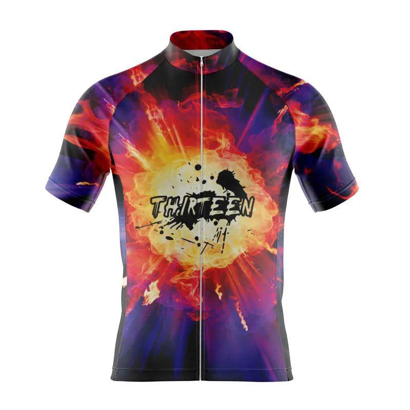 Men Cycling Jersey Breathable Quick Dry Short Sleeve Bike Riding Shirt With 4 Rear Pockets