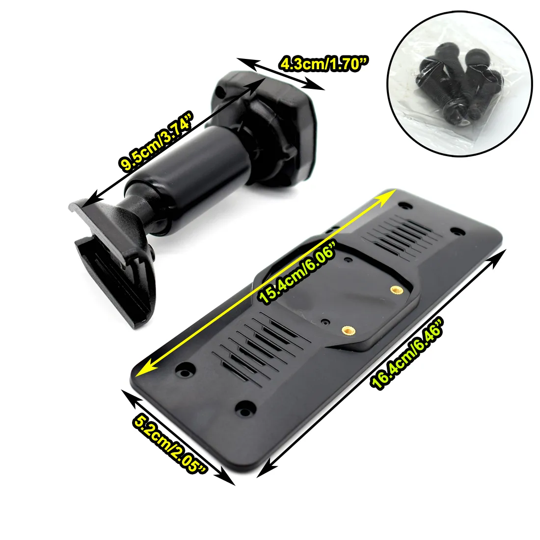 Rear View Mirror Back Plate Panel + Interior Mirror Bracket For Car Dvr... Rear View Mirror Back Plate Panel + Interior Mirror Bracket For Car Dvr...