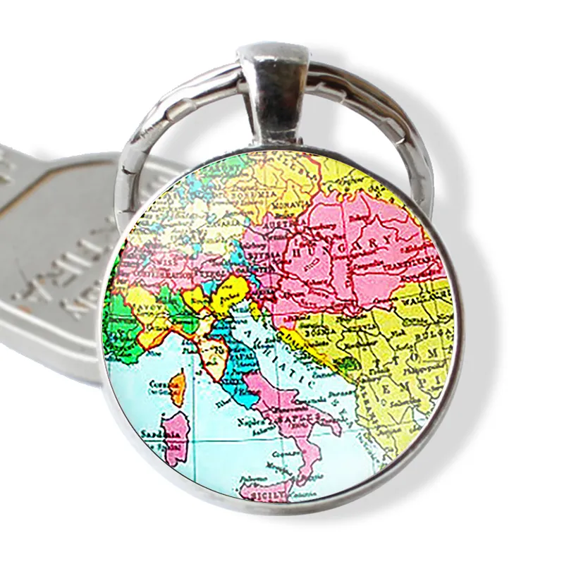 European Keychain Wholesale European Countries Map Keychain France Spain Poland Germany ...