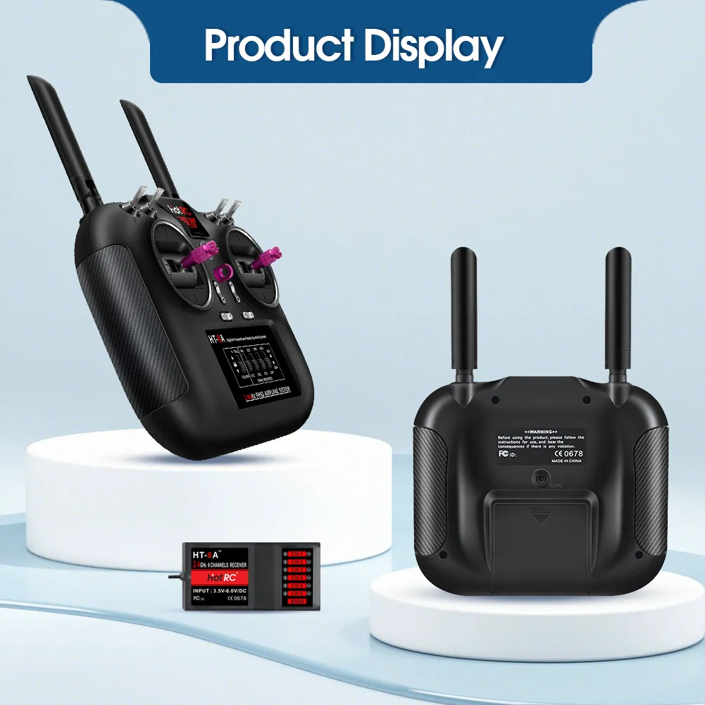 Ht Rc Hotrc HT-8A 2.4G 8CH RC Transmitter and Receiver Metal Set for FPV ...