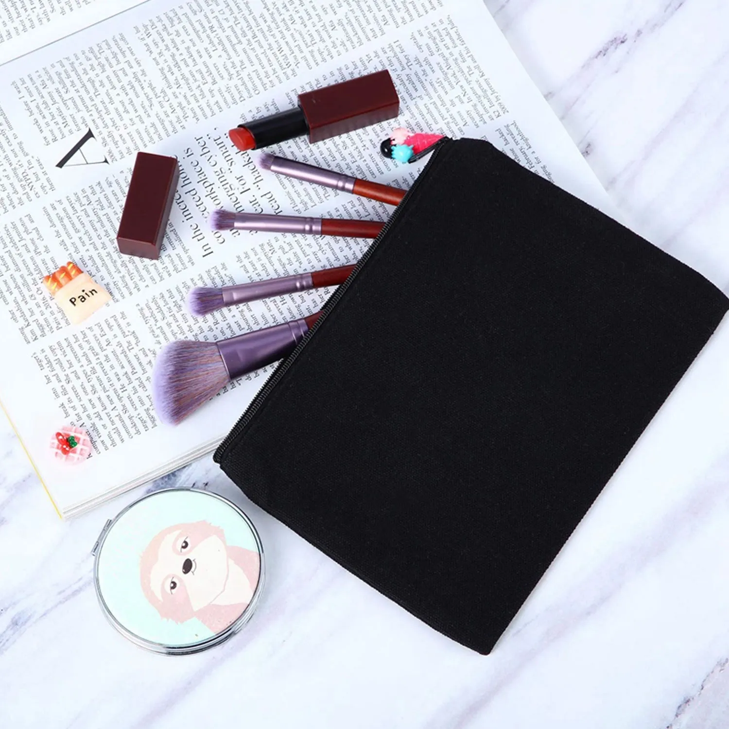 Save Big on Bulk Zipper Pencil Pouch Diy Small Pencil Pouches 10 Pack DIY  Canvas Zipper Bags, Stationery Pencil Pouch, Craft Cosmetic Bags, School