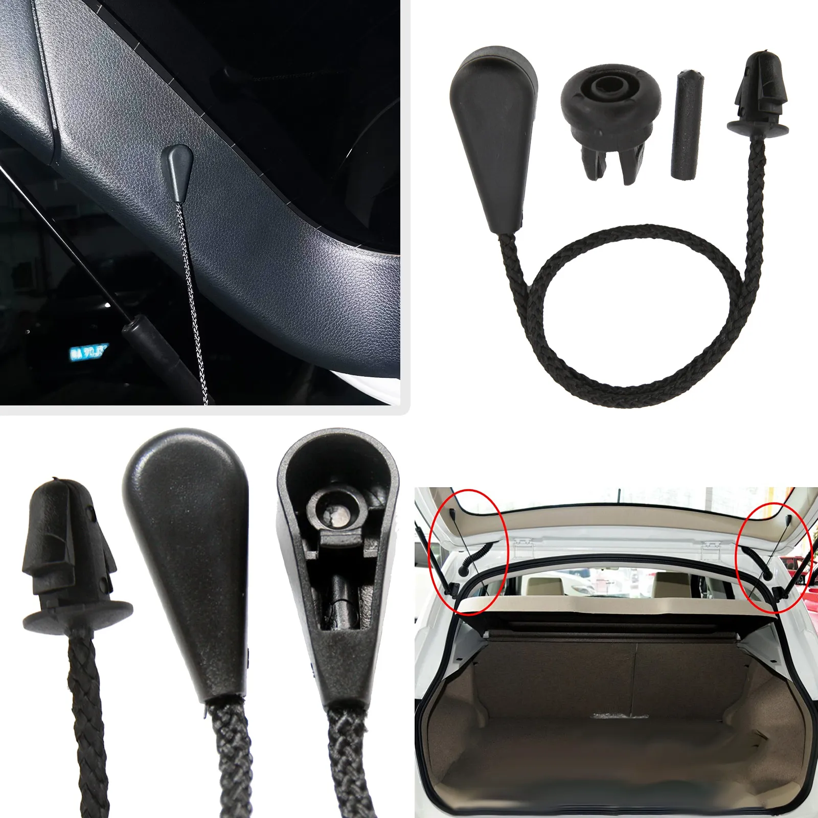 Cordoncino In Nylon Per Ripiano Portabagagli Nissan Qashqai (2016-2019) – Ricambio OE 79965-10A, Nero
