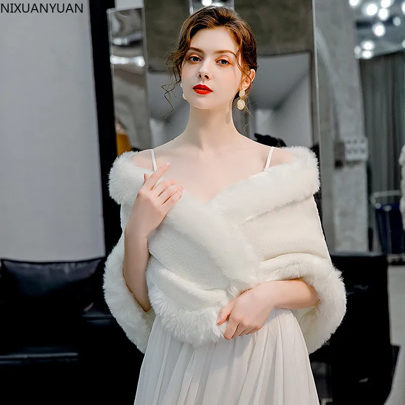 Bridal Wrap Faux Fur Coat Womens Evening Bolero Shawl Shrugs Wedding Jacket  Accessories from Dhgate Dress Accessories - price 45.37