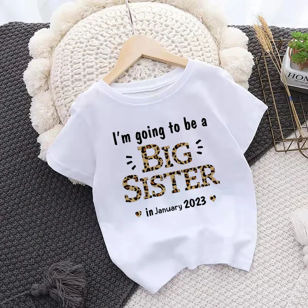 Baby Announcement Sort Shirts For Siblings Big Sister Birth