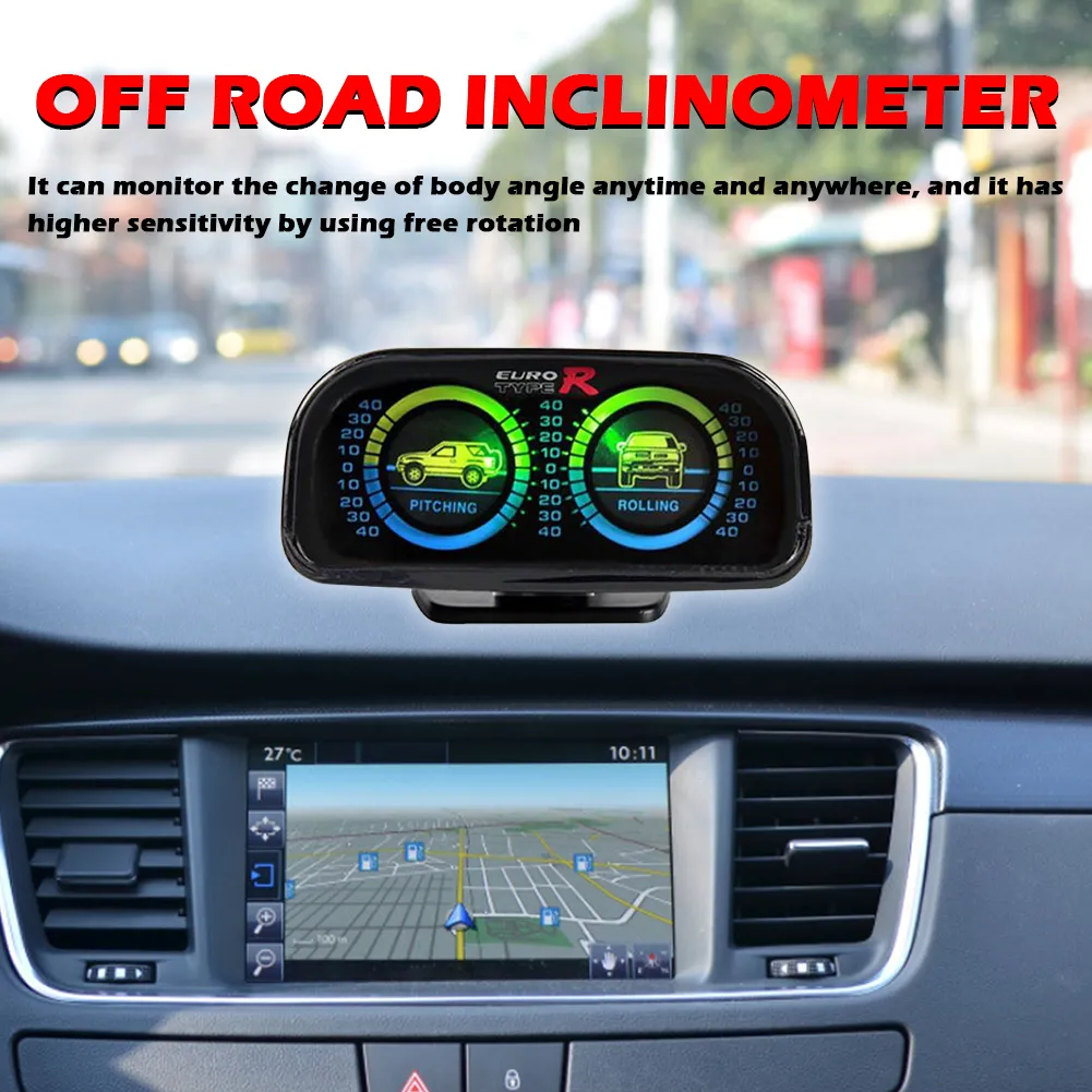 Off-Road 4WD Inclinometer Head-Up Display, Real-Time Slope Meter for ...