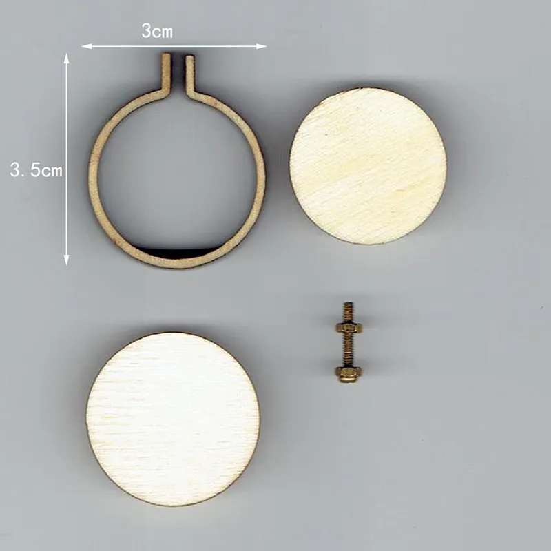 6 Cerceaux à Broder En Bambou 40 Cm (16 Pouces) - Cercle De Broderie Pour Point De Croix, Artisanat - Avec Vis De Réglage En Laiton